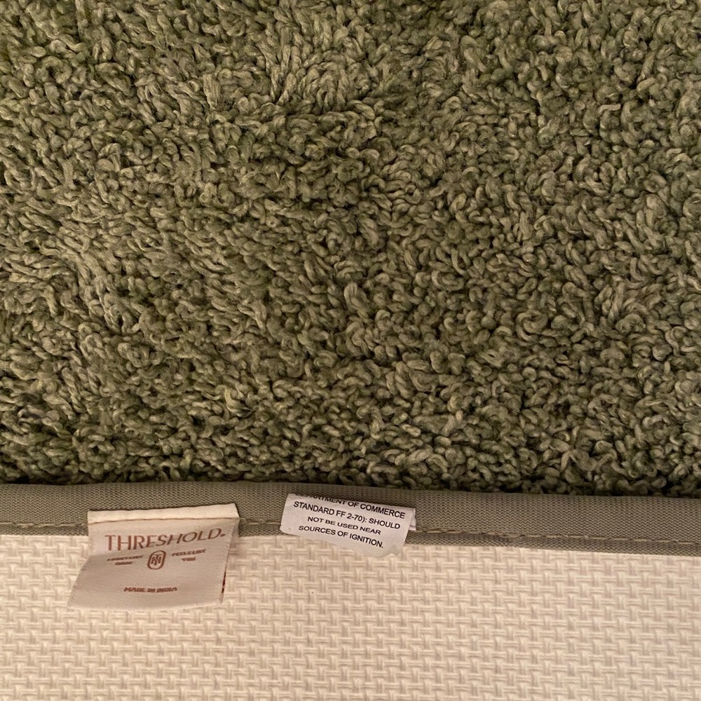 Threshold Olive/Sage Green Shag set of 3 Bath Rugs